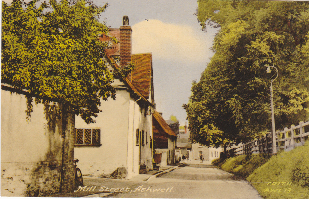 Old postcard of Mill Street, Ashwell, Hertfordshire