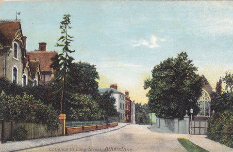1909 postcard, Entrance to Long Street, Atherstone