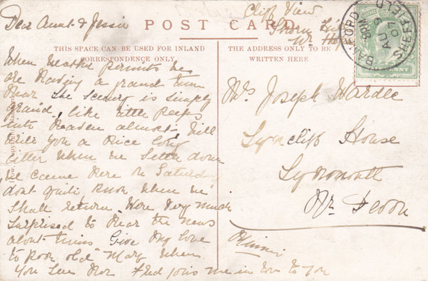 KNOWLE COTTAGE, BAMFORD - OLD DERBYSHIRE POSTCARD (ref 2983/17)