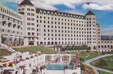CHATEAU LAKE LOUISE AND SWIMMING POOL, BANFF NATIONAL PARK 