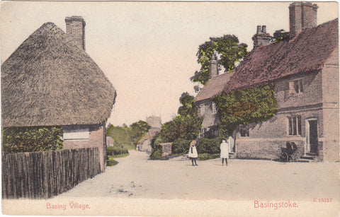Old postcard of Basing Village, Basingstoke
