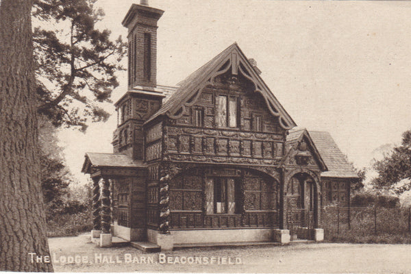 Old postcard of The Lodge, Hall Barn, Beaconsfield