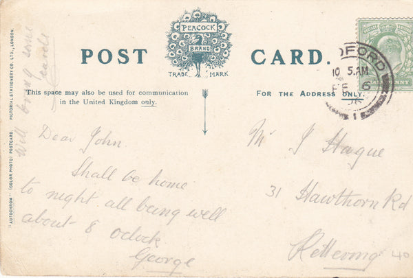 HIGH STREET, BEDFORD - 1906 POSTCARD (ref 1763/19)
