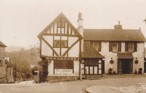 Old real photo postcard of Ye Old Bell, Oxted in Surrey