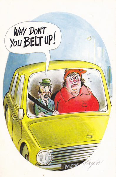 WHY DON'T YOU BELT UP - OLD BAMFORTH COMIC POSTCARD