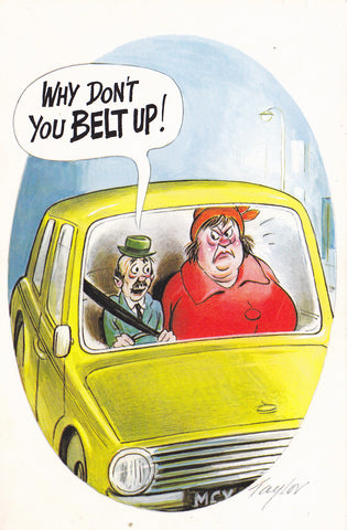 WHY DON'T YOU BELT UP - OLD BAMFORTH COMIC POSTCARD