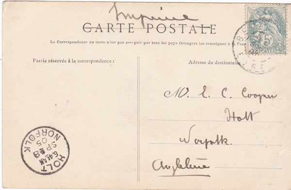 BEUZEVILLE - PLACE  (COTE NORD) - 1905 POSTCARD (ref 1591)