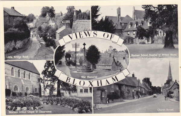 Views of Bloxham, Oxfordshire, old postcard