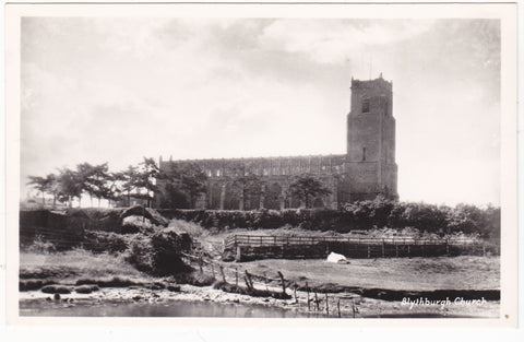 Blythburgh Church, Suffolk - real photo postcard