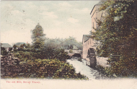 Old postcard of the Old Mill, Bovey Tracey in Devon