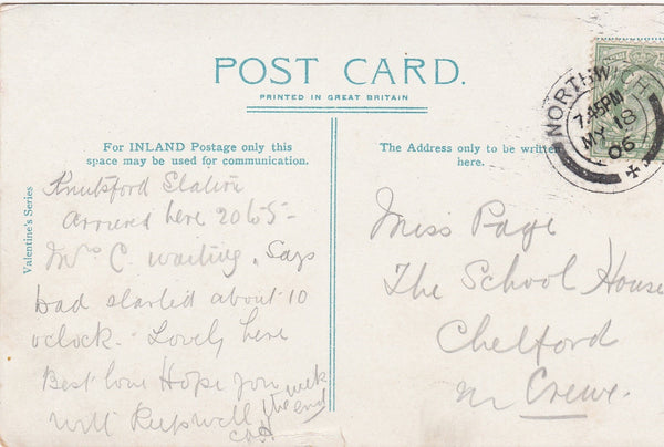 BRERETON VILLAGE, 1906 POSTCARD - NR SANDBACH, CHESHIRE (ref TH3302/18)