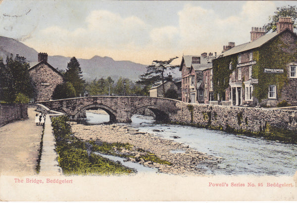THE BRIDGE, BEDDGELERT - 1915 POSTCARD