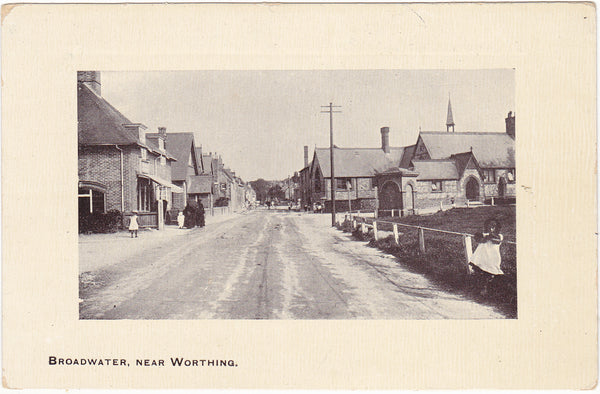 Old postcard of Broadwater near Worthing, Sussex