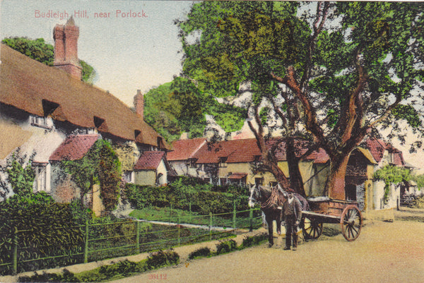 BUDLEIGH HILL, NEAR PORLOCK - PRE 1918 SOMERSET POSTCARD (ref 2404/17)