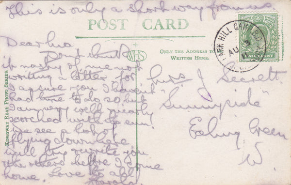 WATER STREET, BULFORD - REAL PHOTO POSTCARD MILITARY POSTMARK (ref 6038/20/11B)