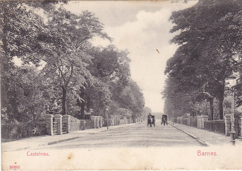 Old postcard of Castlenau, Barnes in London