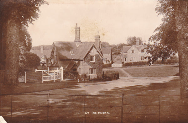 Old real photo postcard entitled At Chenies which is in Buckinghamshire