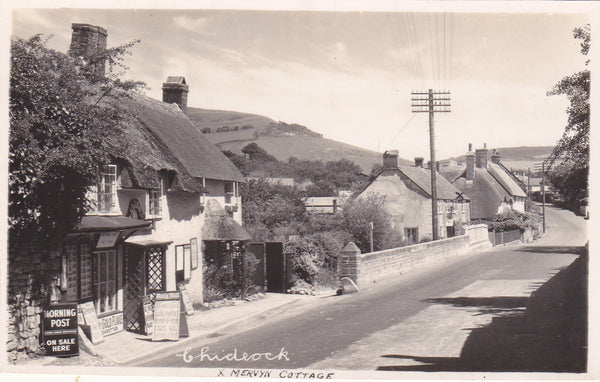 Real photo postcard of Chideock in Dorset