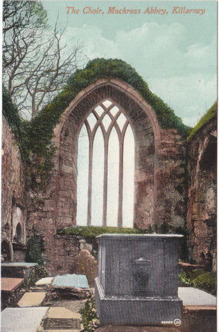Old postcard of The Choir, Muckross Abbey