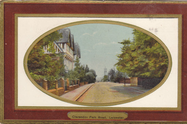 Clarendon Park Road, Leicester old postcard