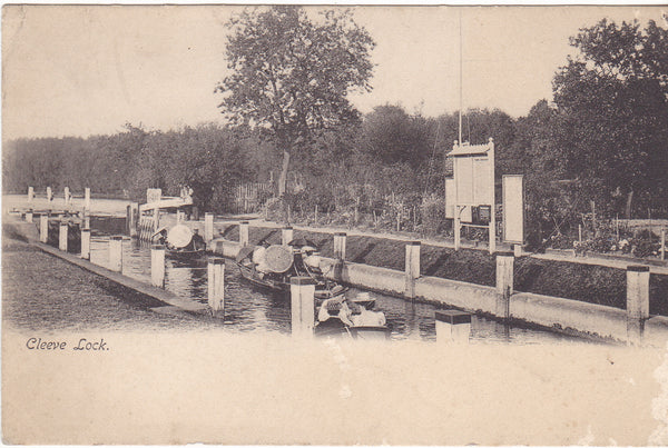 CLEEVE LOCK - OXFORDSHIRE - OLD OXFORDSHIRE POSTCARD (ref 3972/20/C)