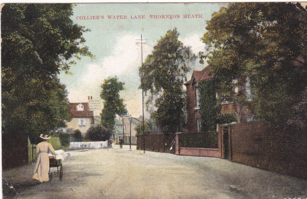 Old postcard of Colliers Water Lane, Thornton Heath in Surrey