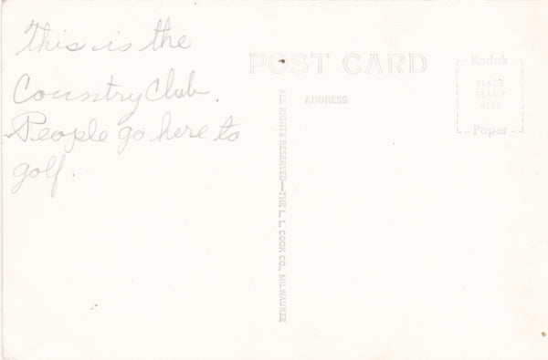 COUNTRY CLUB, CENTERVILLE, IOWA - REAL PHOTO POSTCARD (ref 4797)