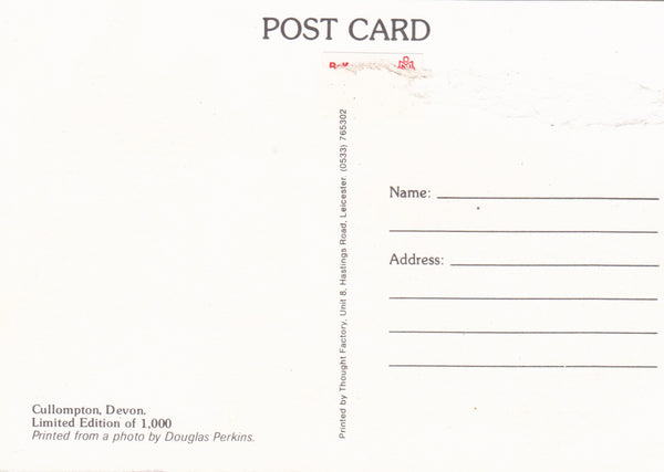 CULLOMPTON, DEVON - LIMITED EDITION POSTCARD (ref 3533/17)
