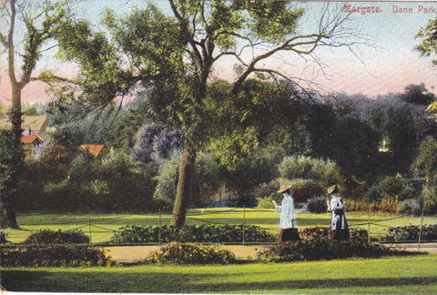 Old postcard of Dane Park, Margate, Kent