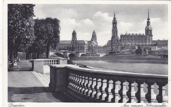 Old postcard of Dresden, before World War II