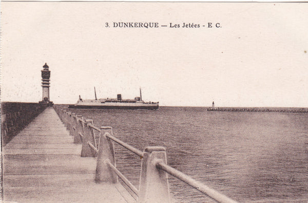 DUNKERQUE - LES JETEES - OLD POSTCARD (ref 4275/21/M)