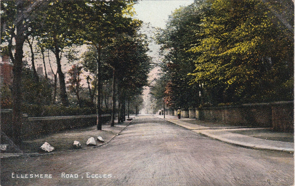 Old postcard of Ellesmere Road, Eccles
