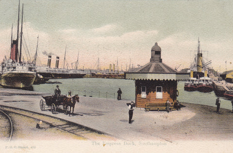 Old postcard of The Empress Dock, Southampton
