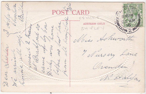 ESHOLT HALL, NR BRADFORD - OLD EMBOSSED POSTCARD (ref 6605/20)