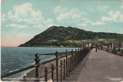 ESPLANADE, BRAY, CO. WICKLOW, IRELAND - OLD POSTCARD (ref 4112/18)