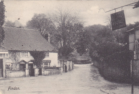 Old postcard of Findon, Sussex,  showing Post Office