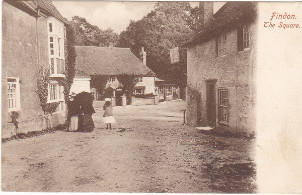 1907 postcard of The Square, Findon in Sussex