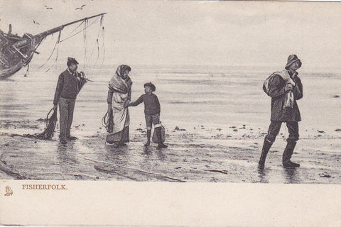 1904 postcard entitled "Fisherfolk"