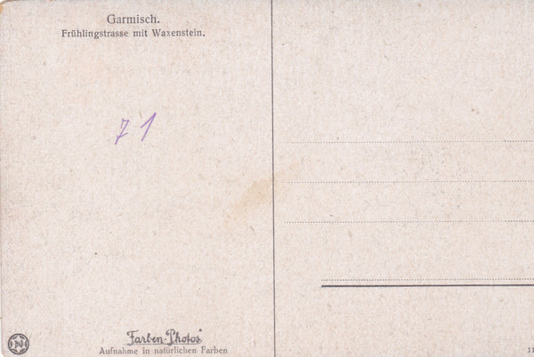 GARMISCH - FRUHLINGSTRASSE MIT WARENSTEIN (ref 2575)