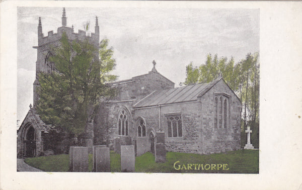 Garthorpe Church, Leicestershire, vintage postcard