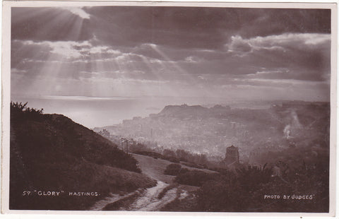 "GLORY", HASTINGS - EARLY 1900s REAL PHOTO POSTCARD