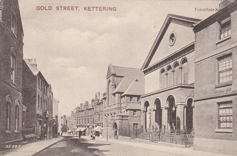 Old postcard of Gold Street, Kettering
