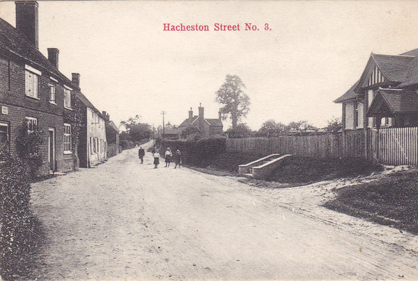 Old postcard entitled Hacheston, Street, No. 3 