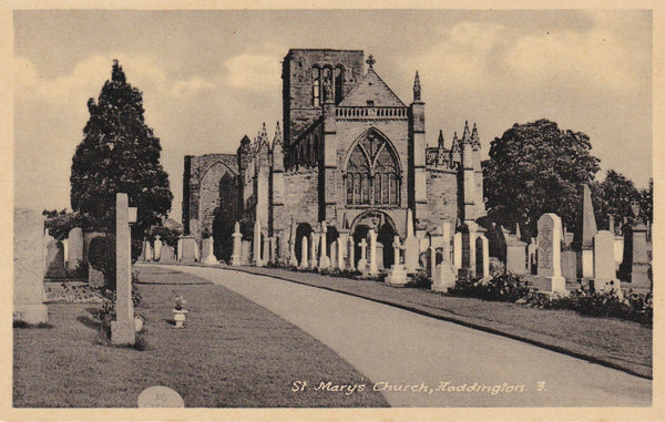 ST MARY'S CHURCH, HADDINGTON, EAST LOTHIAN - OLD POSTCARD