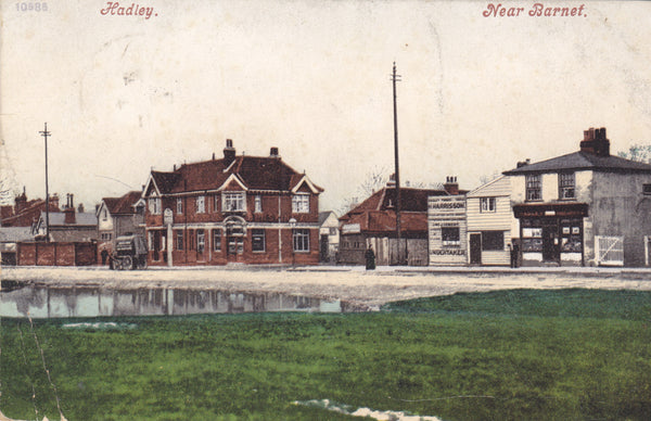 Old postcard of Hadley, near Barnet