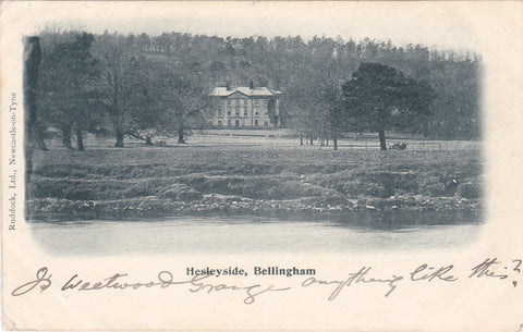 1907 postcard of Hesleyside, Bellingham in Northumberland