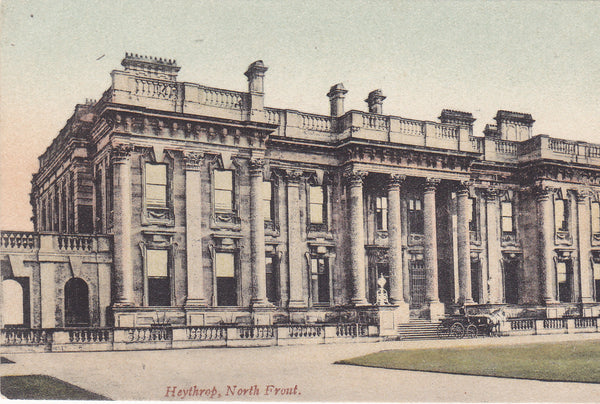 Old postcard showing Heythrop, North Front in Oxfordshire