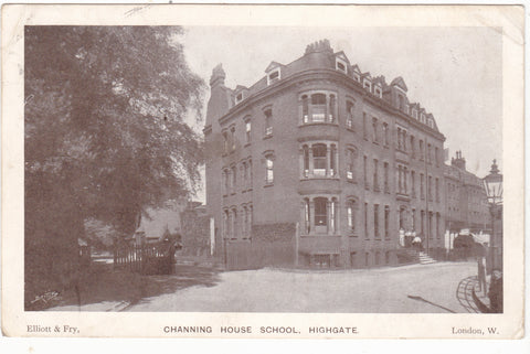 Old postcard of Channing House School, Highgate, London