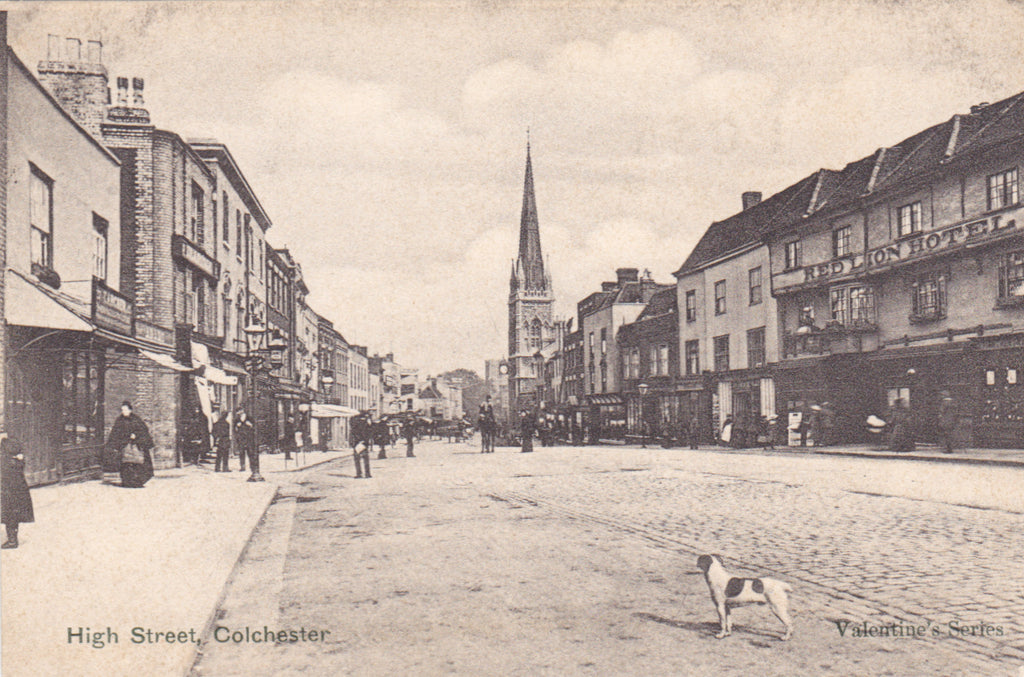 Old postcard of High Street, Colchester