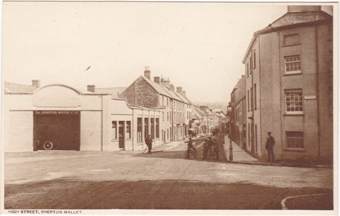 Old postcard of High Street, Shepton Mallet